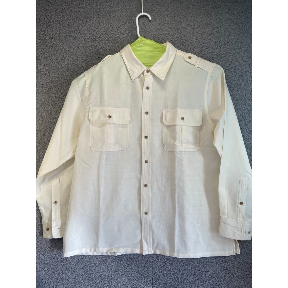 JOHN BLAIR Men's  Button‎ Down Shirt Size XL White